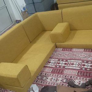 أريكة مجلس فاخرة باللون الأزرق الملكي